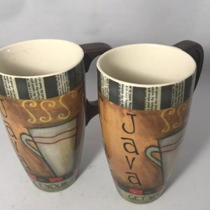 Java Time Latte mugs Set of 2